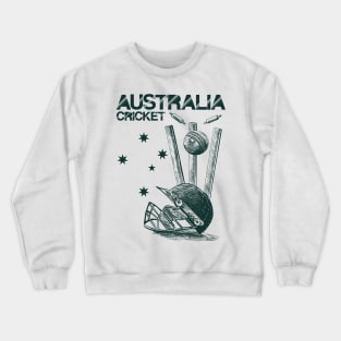 Australia Cricket Bat and Ball Game Memorabilia Crewneck Sweatshirt